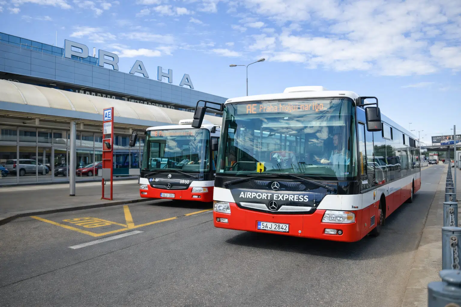 Transport from Prague Airport taxi bus transfer 2026